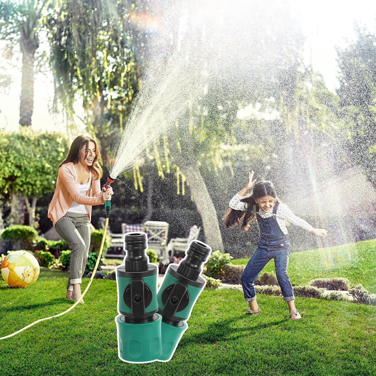 Detalle de Hydrogarden set di 3 valvole di intercettazione per tubo con giunto rapido e interruttore