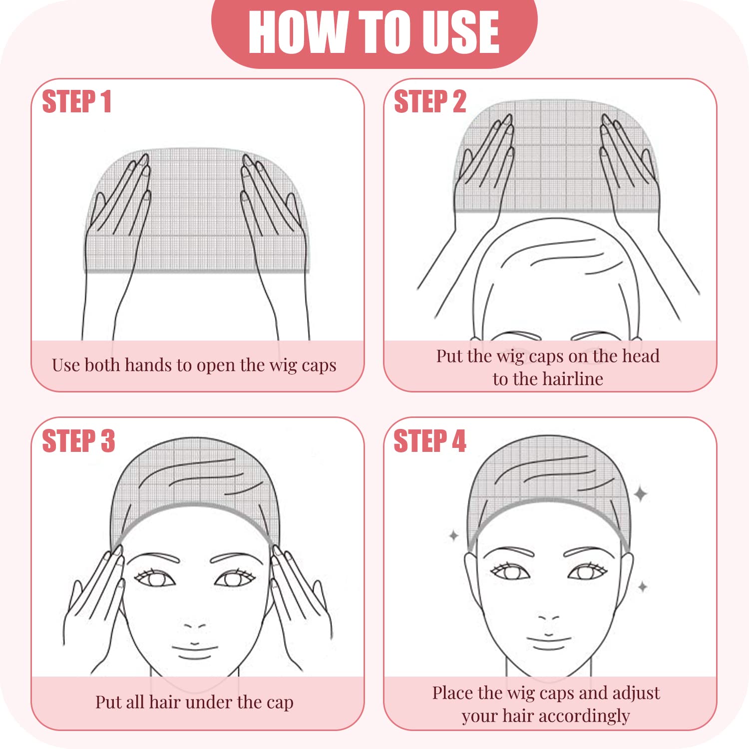 Thumbnail 6 de MORGLES Nylon Wig Caps 6-Pack