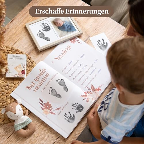 Thumbnail 1 de EULENTALER Baby Abdruckset I 0–6 Monate – Mit 2 Stempelkissen & 4 Abdruckkarten, sicher & EU-Norm