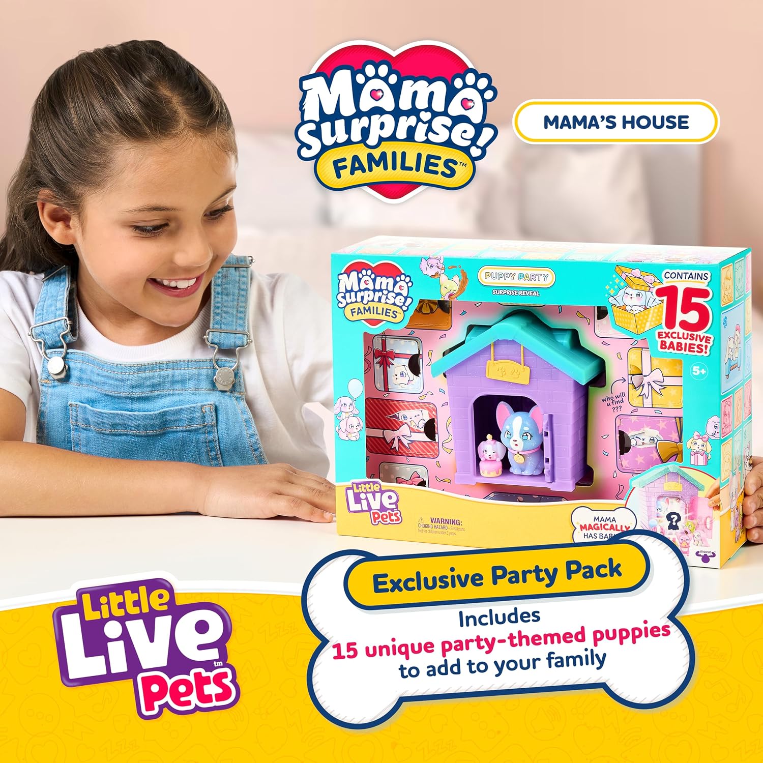 Thumbnail 1 de LLP Little Live Pets Mama Surprise Welpen Party