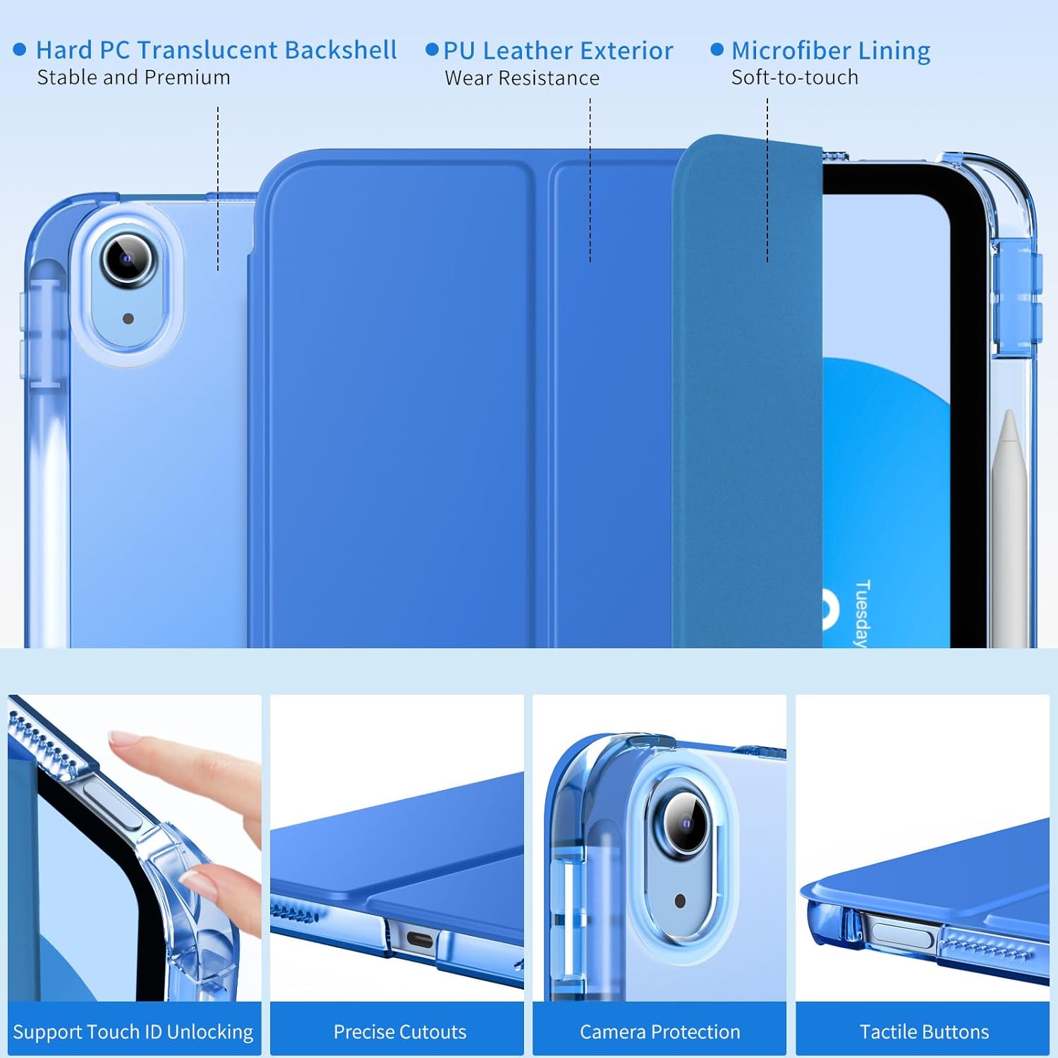 Thumbnail 2 de MoKo for iPad (A16) 11th Gen / 10th Gen Case in Cobalt Blue