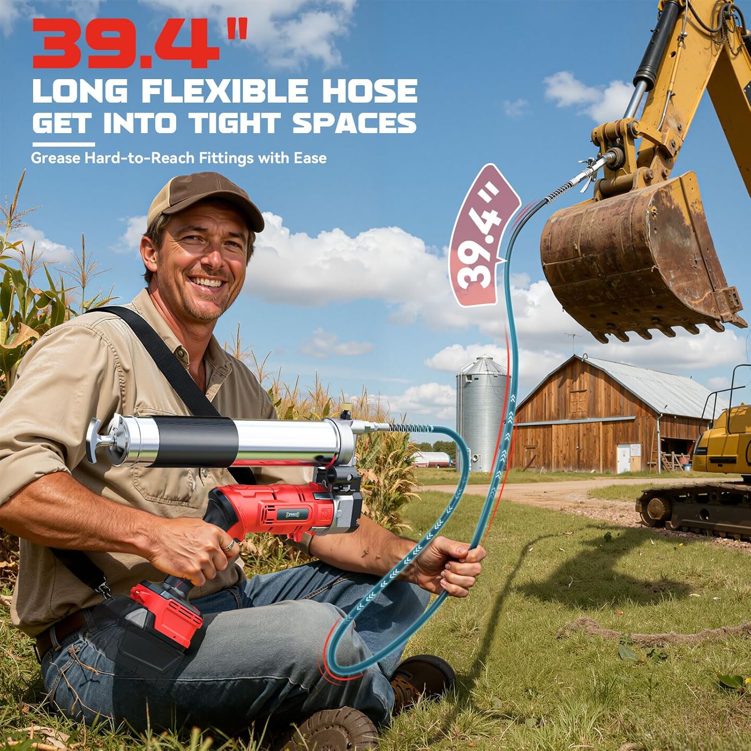 Thumbnail 5 de DIYtoolifz Cordless Grease Gun (Tool Only) for Milwaukee 18V Battery, 12000 PSI