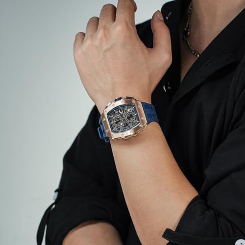 Detalle de Tsar Bomba Men’s Watch: 50M Waterproof Tonneau with Sapphire Glass and Chronograph