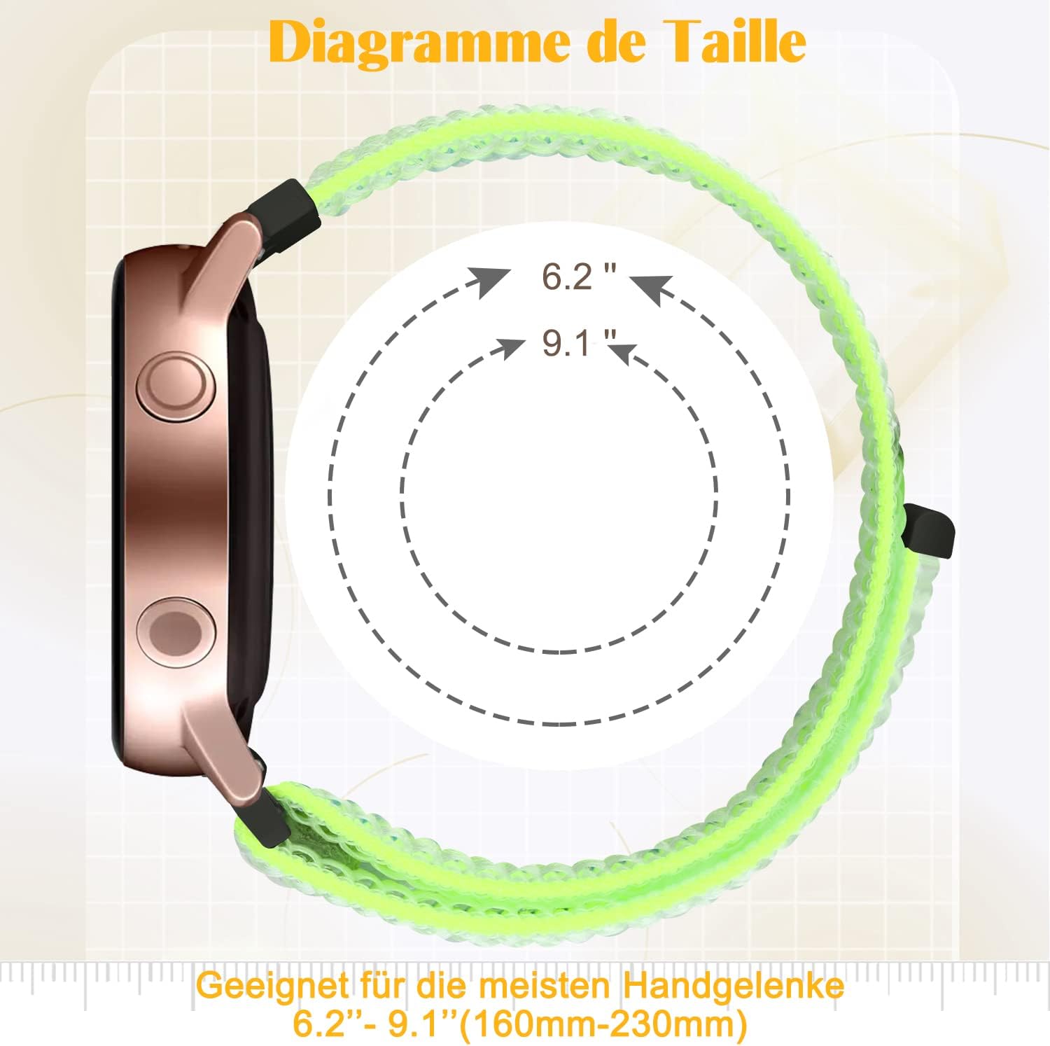 Detalle de Vodtian Nylon Armband 20 mm für Smartwatch