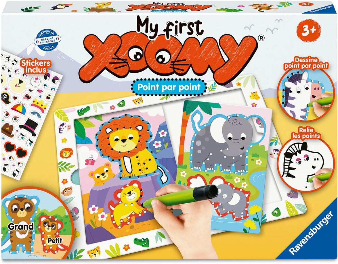 Ravensburger My First Xoomy – Point par Point, Mes Premiers Dessins (Safari) – Dès 3 Ans