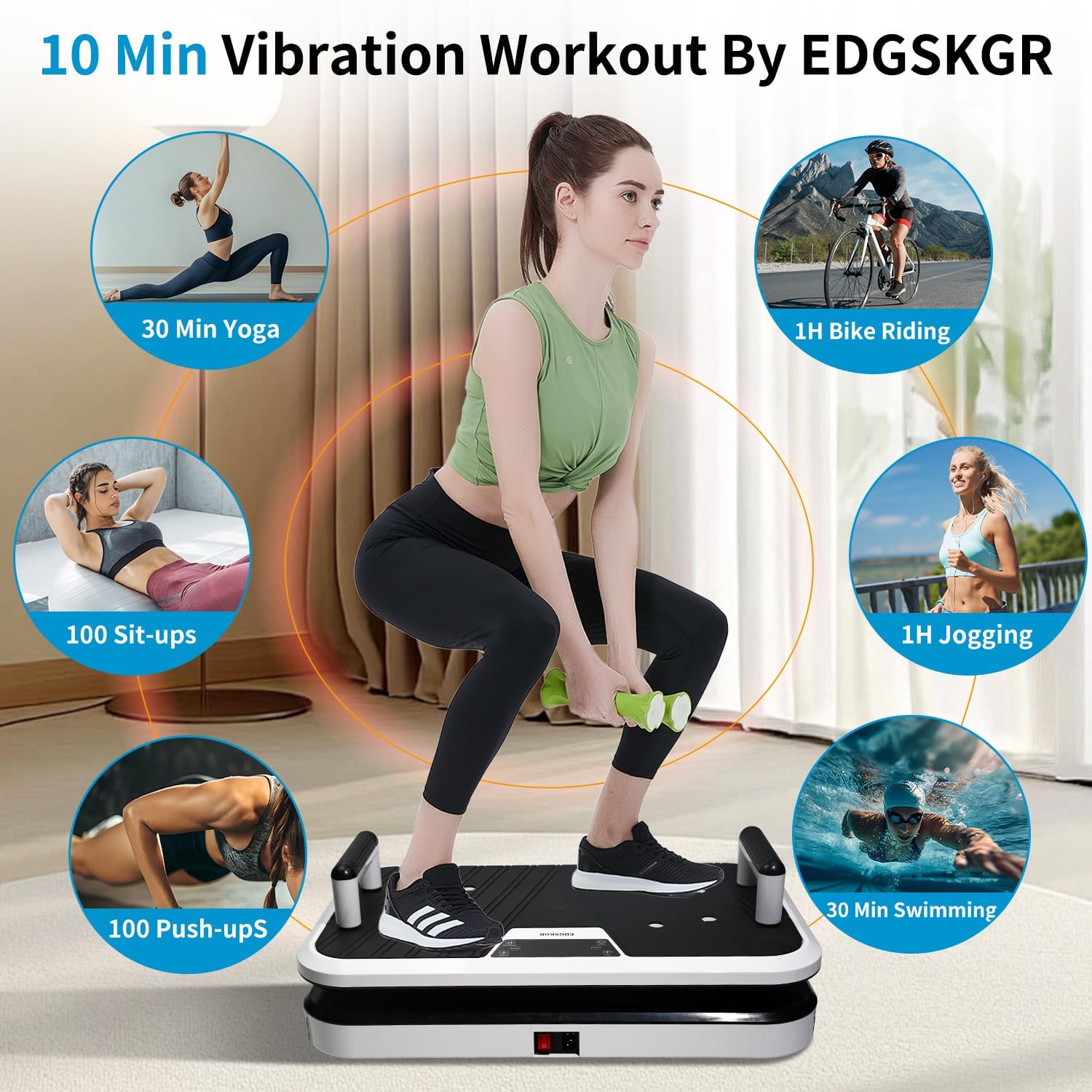 Thumbnail 3 de EDGSKGR Professional Linear Vertical Vibration Plate (50–60Hz) with 3mm Amplitude, 330 lbs Capacity