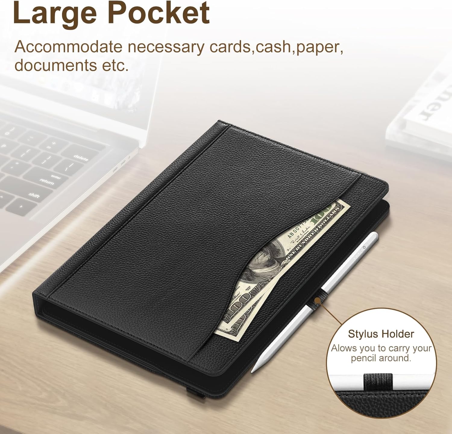 Thumbnail 6 de XunyLyee Universal tablet case for 9.6–11 inch Android tablets (black) with multi-angle stand