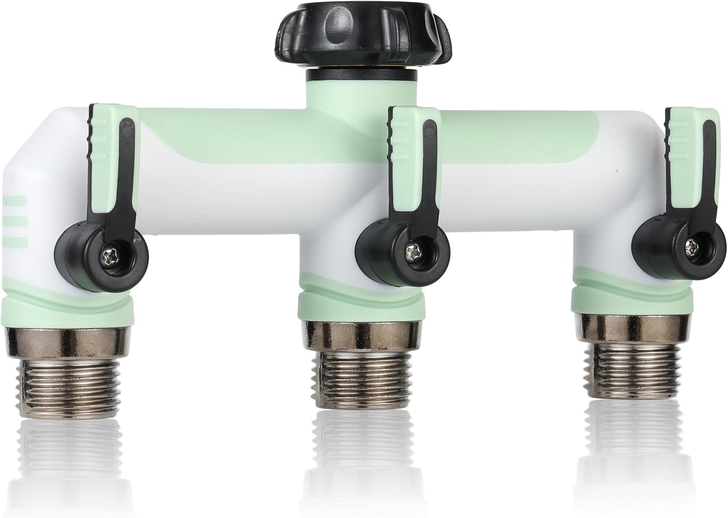 Detalle 2 de 3 Way Hose Splitter: Garden Hose Connector with Shutoff Valves for Simultaneous Use
