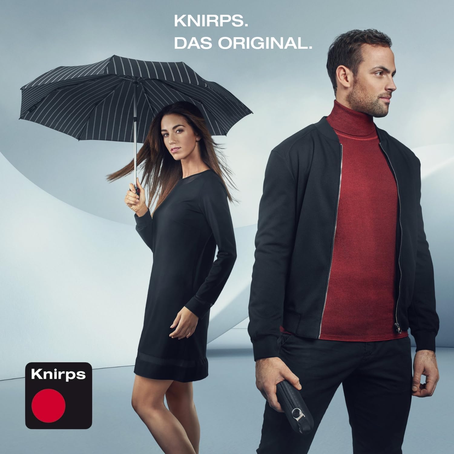 Thumbnail 6 de Knirps C.050 Regenschirm Navy – kompakter Taschenschirm mit Schirmtasche