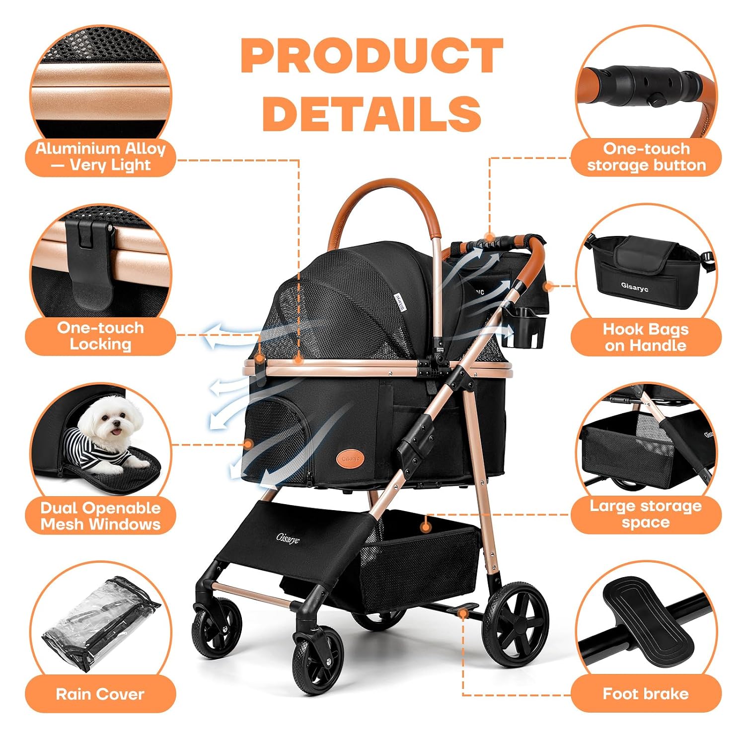 Detalle de Pet Stroller, 3-in-1