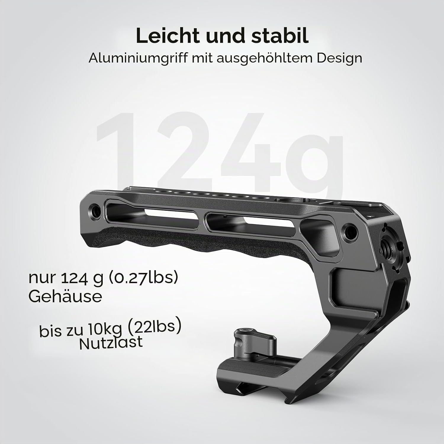 Thumbnail 6 de SMALLRIG NATO Top Handle 3766: Griff mit NATO-Schnellspanner und 5 Kaltschuhen für Video-Rigs