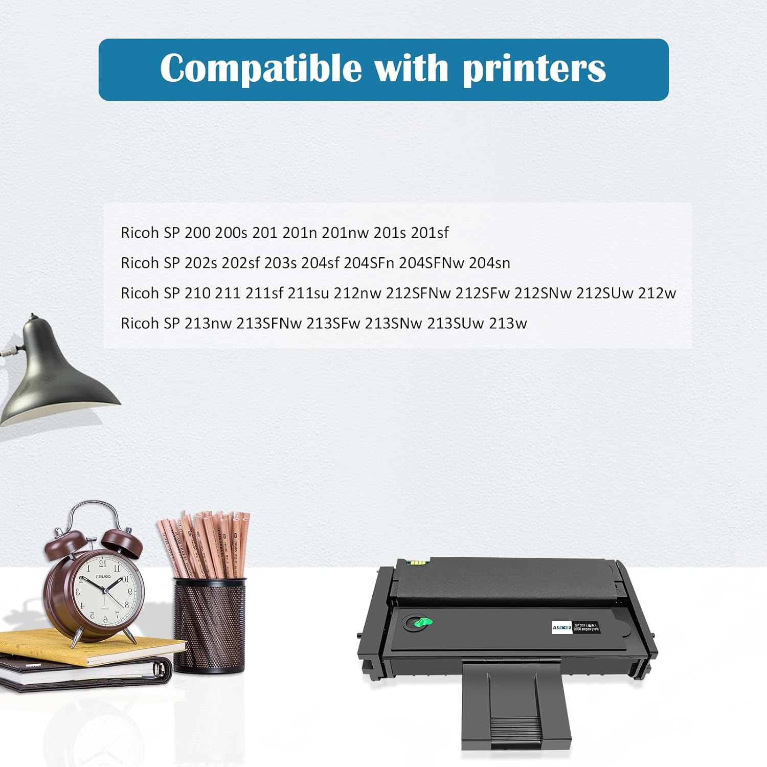 Thumbnail 1 de ASEKER toner compatibile 407254 per Ricoh SP 200/201/202/203/204/210/211/212/213 (nero, alta capacità)