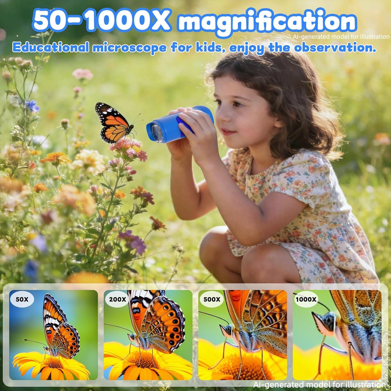 Thumbnail 2 de Pozifu 1000X Handheld Microscope for Kids: Pocket Digital Microscope with 1080P & 2.0" IPS Screen