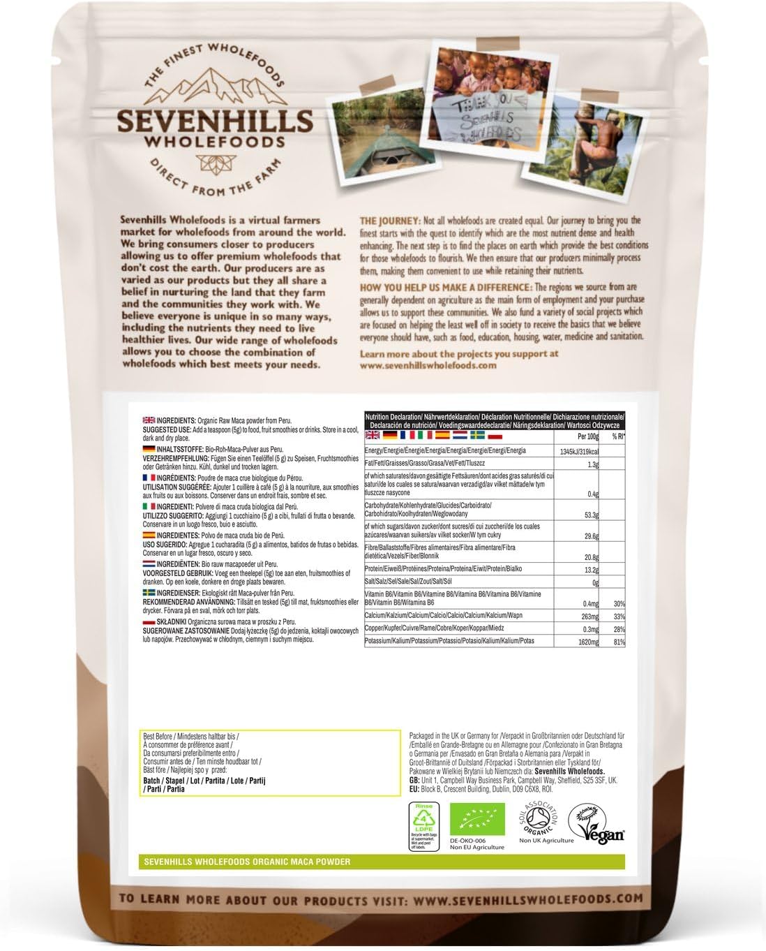 Thumbnail 1 de Polvo de Maca Orgánica Sevenhills Wholefoods 🌱