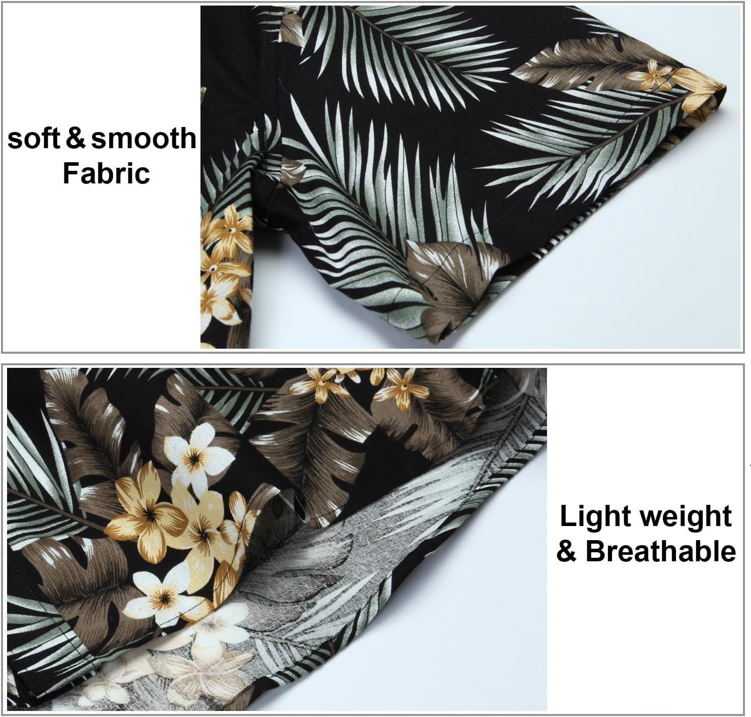 Thumbnail 4 de HISDERN Funky Hawaiihemd Herren Kurzarm mit Vordertasche – Sommerlook für Strand und Freizeit