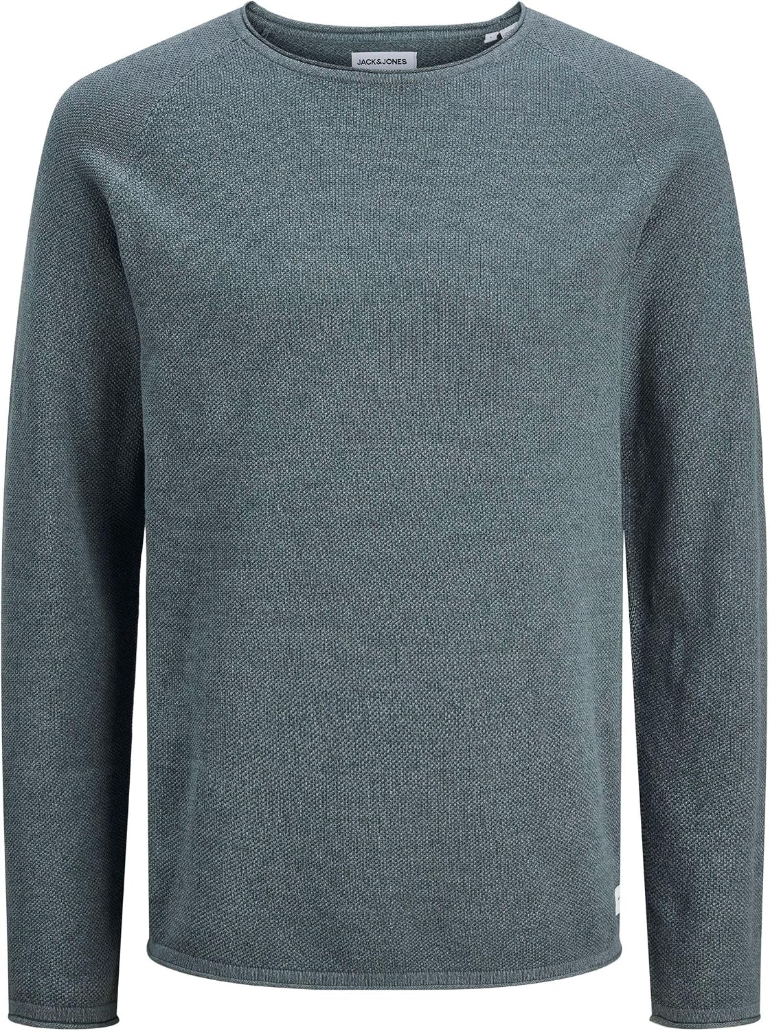 Detalle de JACK & JONES JJEHILL Herren-Strickpullover mit Rundhalsausschnitt (Langarm) aus Baumwolle