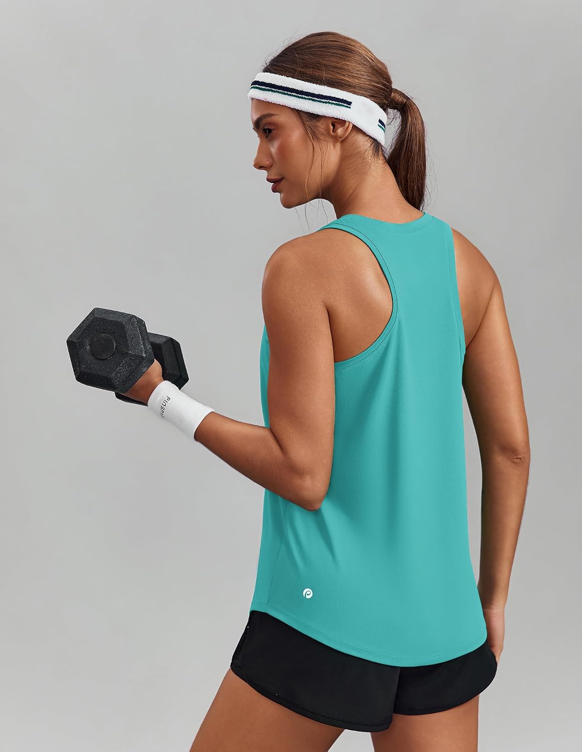 Detalle 2 de PINSPARK Soft Workout Tank Tops for Women UPF 50+ U Neck Athletic Shirts
