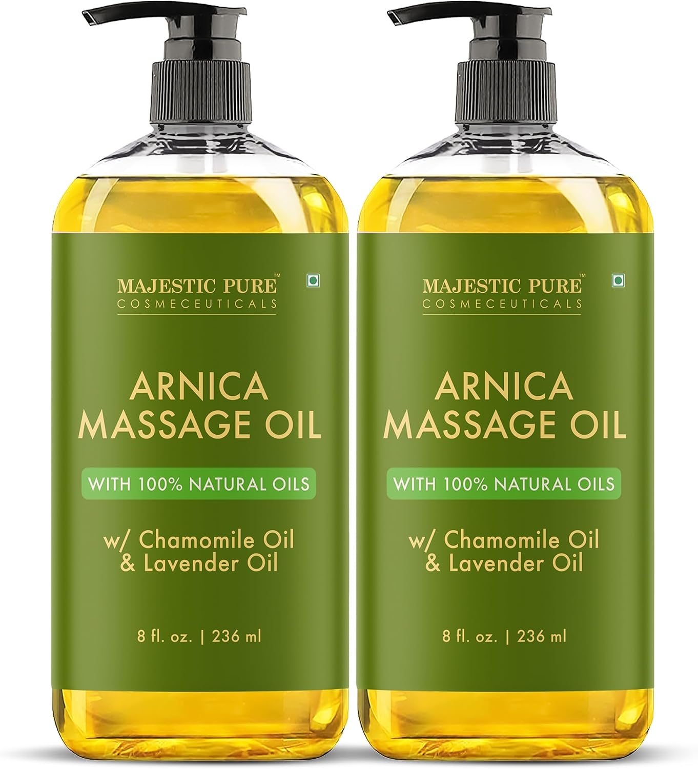 Detalle de Majestic Pure Arnica Sore Muscle Oil 2x8oz