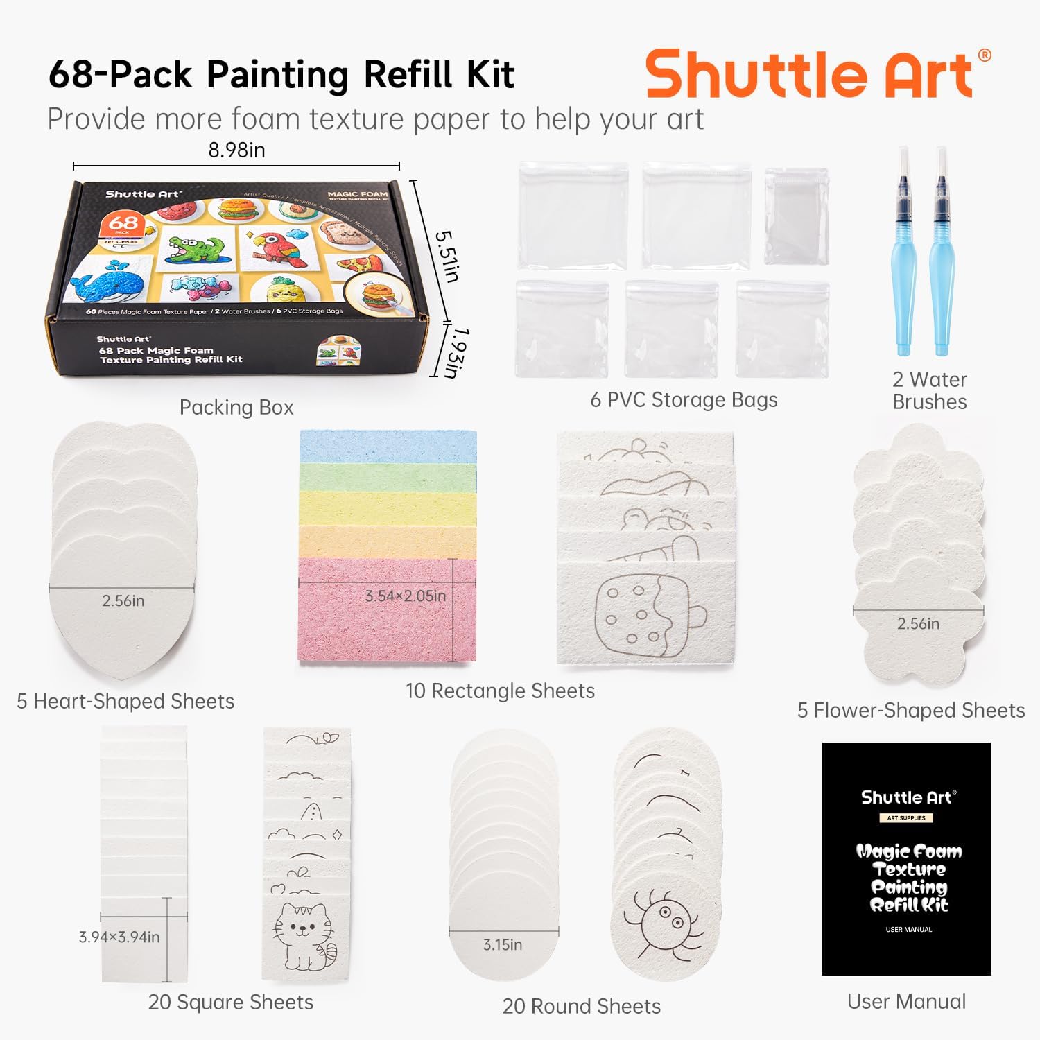 Thumbnail 1 de Shuttle Art Magic Puffy Paint Kit 66 pcs