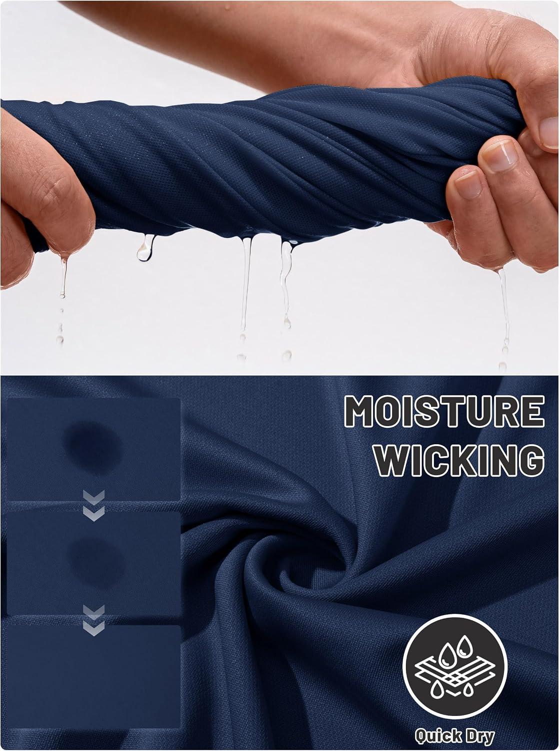 Thumbnail 5 de TACVASEN Mens Golf Shirt Dry Fit Polo