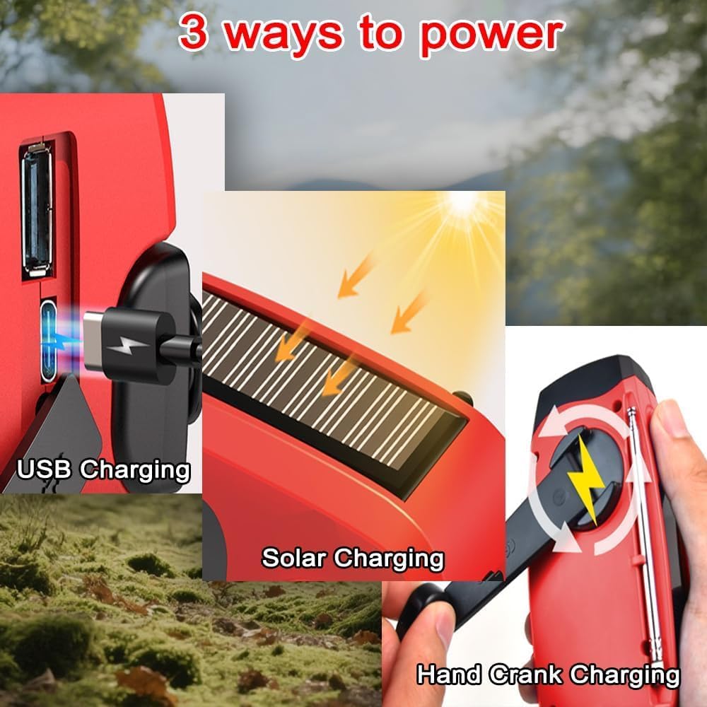 Thumbnail 1 de Radio Solare a Carica Manuale 2000 mAh