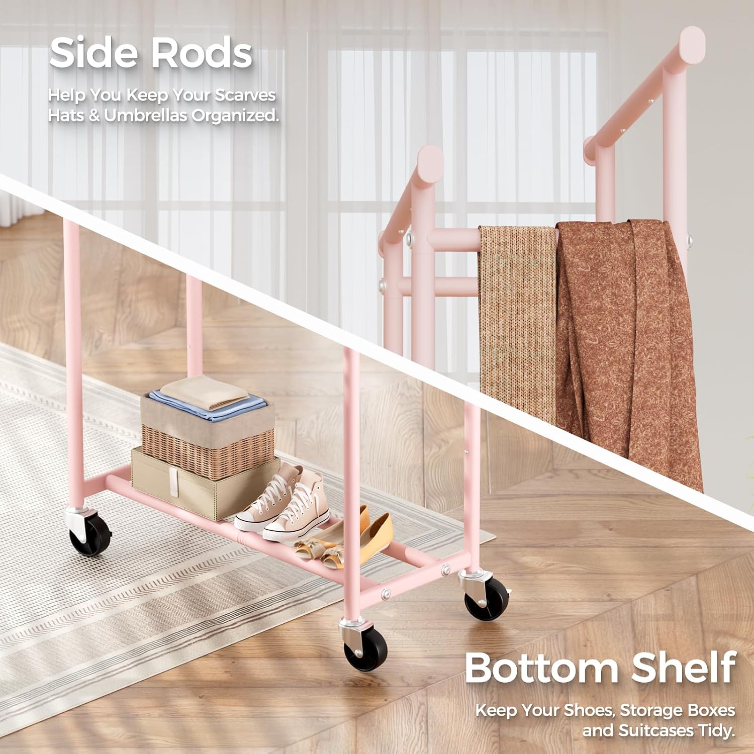 Detalle de HYSEYY Double-Rod Clothes Rack, Size L