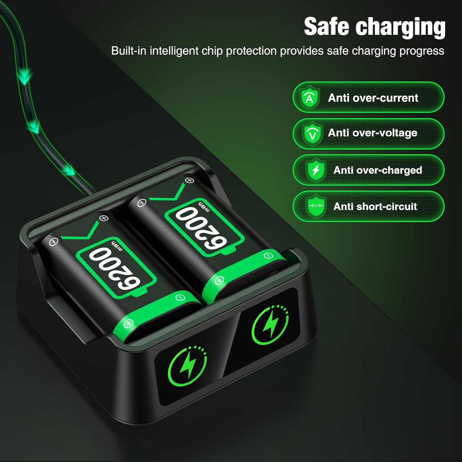 Thumbnail 3 de HELLCOOL Battery Pack Rechargeable 4800mWh for Xbox controllers