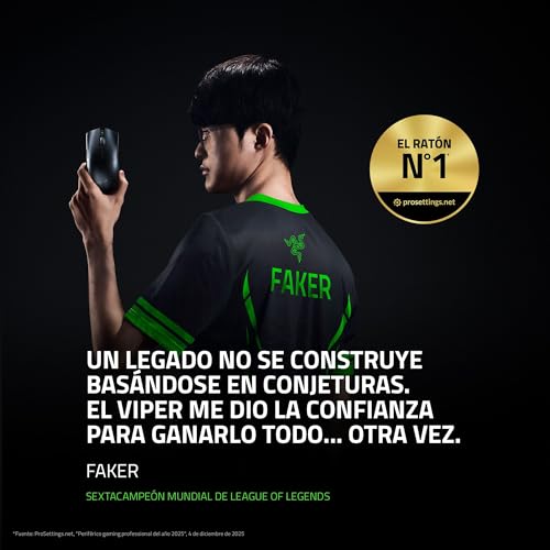 Detalle de Razer Viper V3 Pro: ratón inalámbrico ultraligero para esports, 54 g y precisión extrema