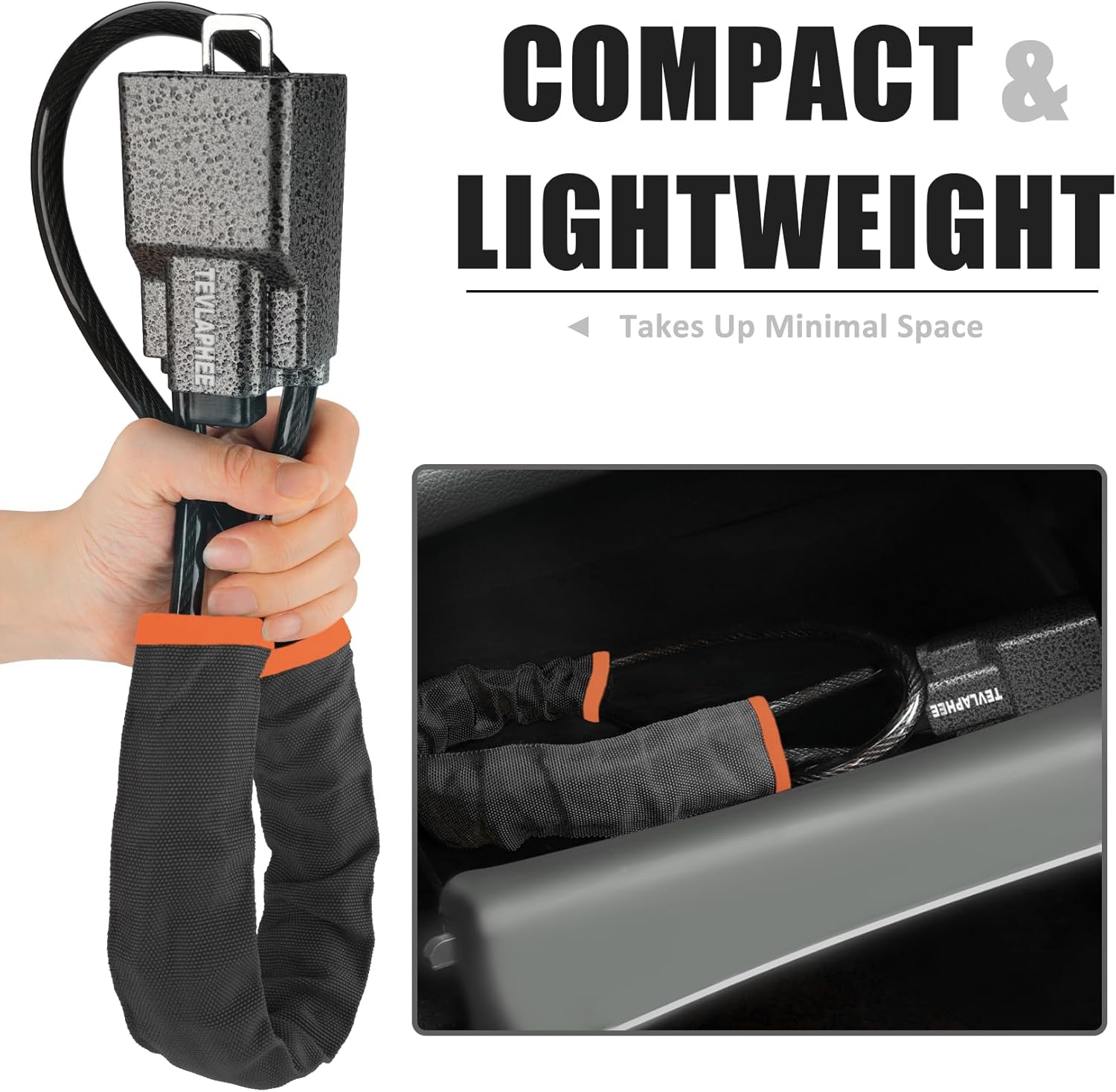Thumbnail 4 de Tevlaphee Upgraded Steering Wheel Lock – Double Anti-Theft Protection in High-Visibility Steel