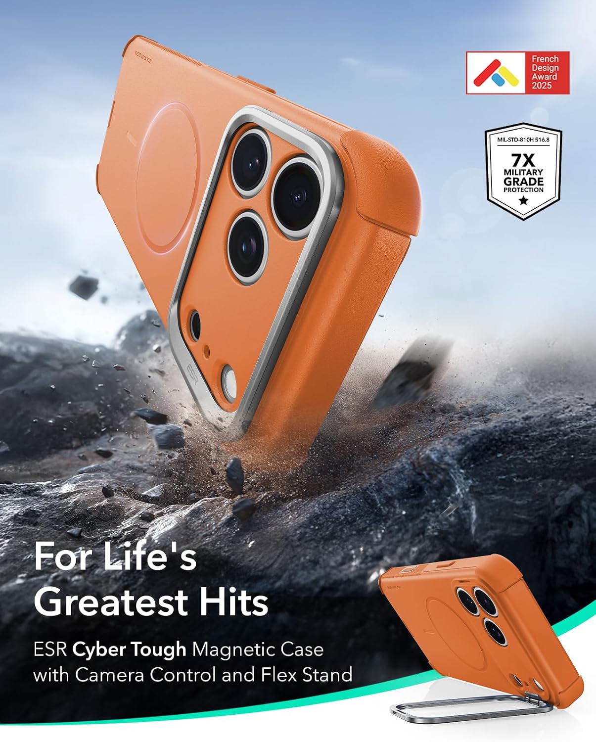 Thumbnail 2 de ESR iPhone 17 Pro Case with 7X Drop Protection ⚙