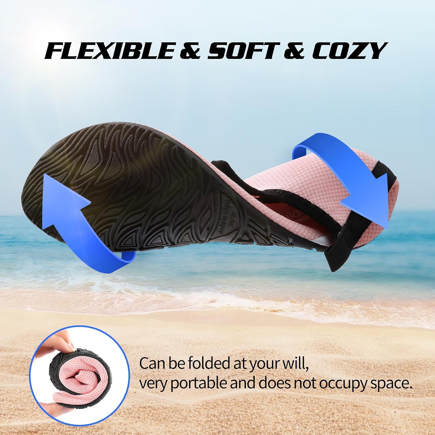 Detalle 2 de Swim Water Shoes Aqua Socks Barefoot water shoes for sea, pool and beach