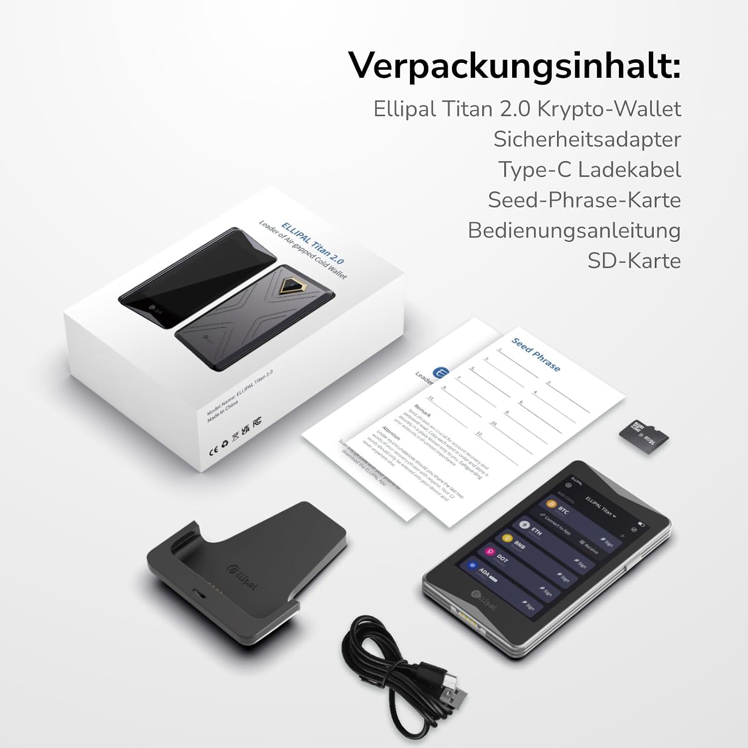 Thumbnail 5 de ELLIPAL Titan 2.0 Krypto-Wallet für Offline-Sicherheit