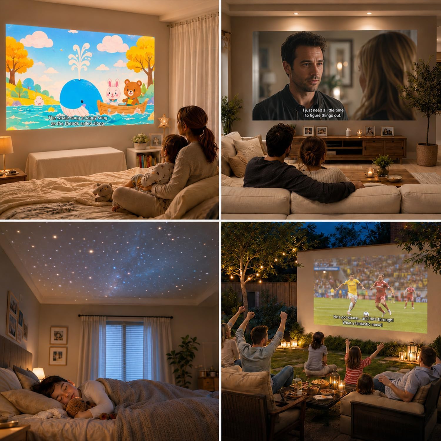 Thumbnail 6 de VOPLLS Voplls-1080p Smart Mini Projector, Native 1080p, 3000 ANSI Lumens