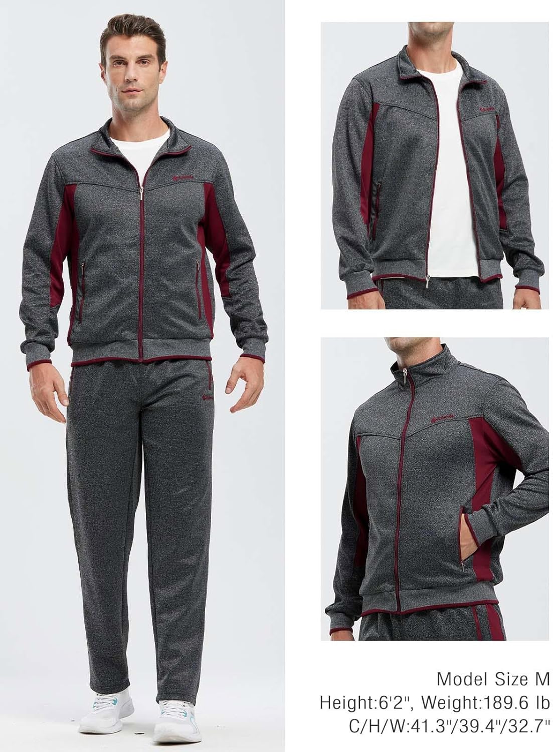 Thumbnail 5 de Rdruko Men's Tracksuit 2-Piece Set – Lightweight, Breathable Gym Sweat Suit