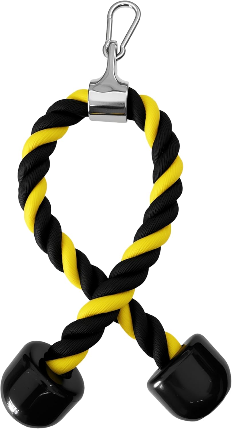 Thumbnail 5 de qibylift gedrehtes Nylon-Trizepsseil für den Kabelzug mit rutschfesten Griffen