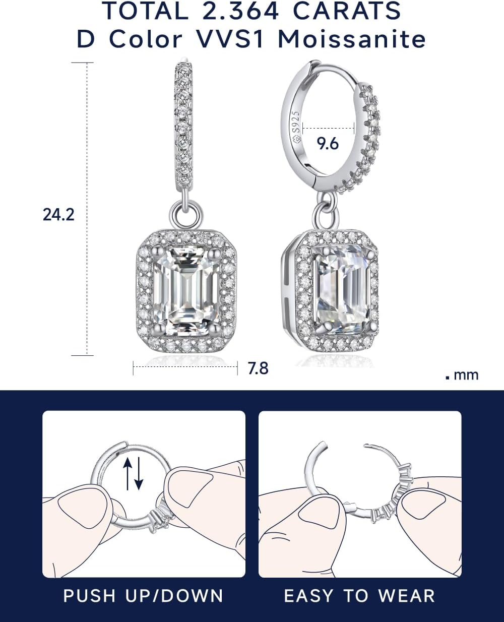 Thumbnail 5 de MomentWish Boucles 2,364 ct Moissanite đ