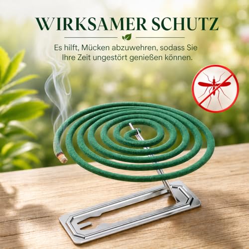 Thumbnail 3 de CHALLEY-YOKI Mückenspirale – Mückenschutz Räucherspirale Citronella, 48 Spiralen inkl. Halterung