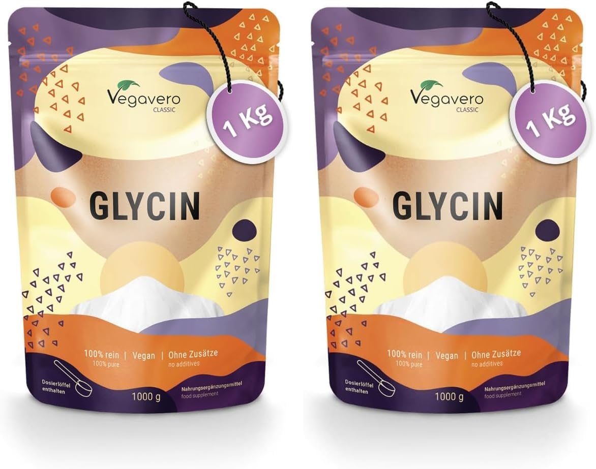 Thumbnail 6 de Vegavero Glycin Pulver (1.000 g) mit Messlöffel – reines Glycin ohne Zusätze, fein löslich