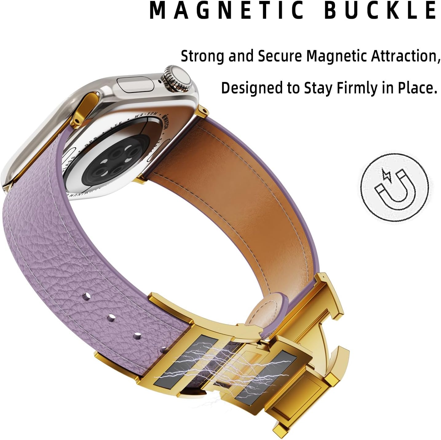Thumbnail 1 de Magnetisches Lederarmband für Apple Watch Ultra