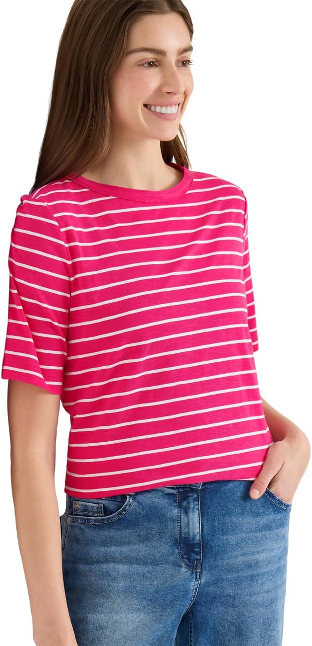 Detalle de Cecil 3229999 T-Shirt à Rayures Femme – Lot de 1