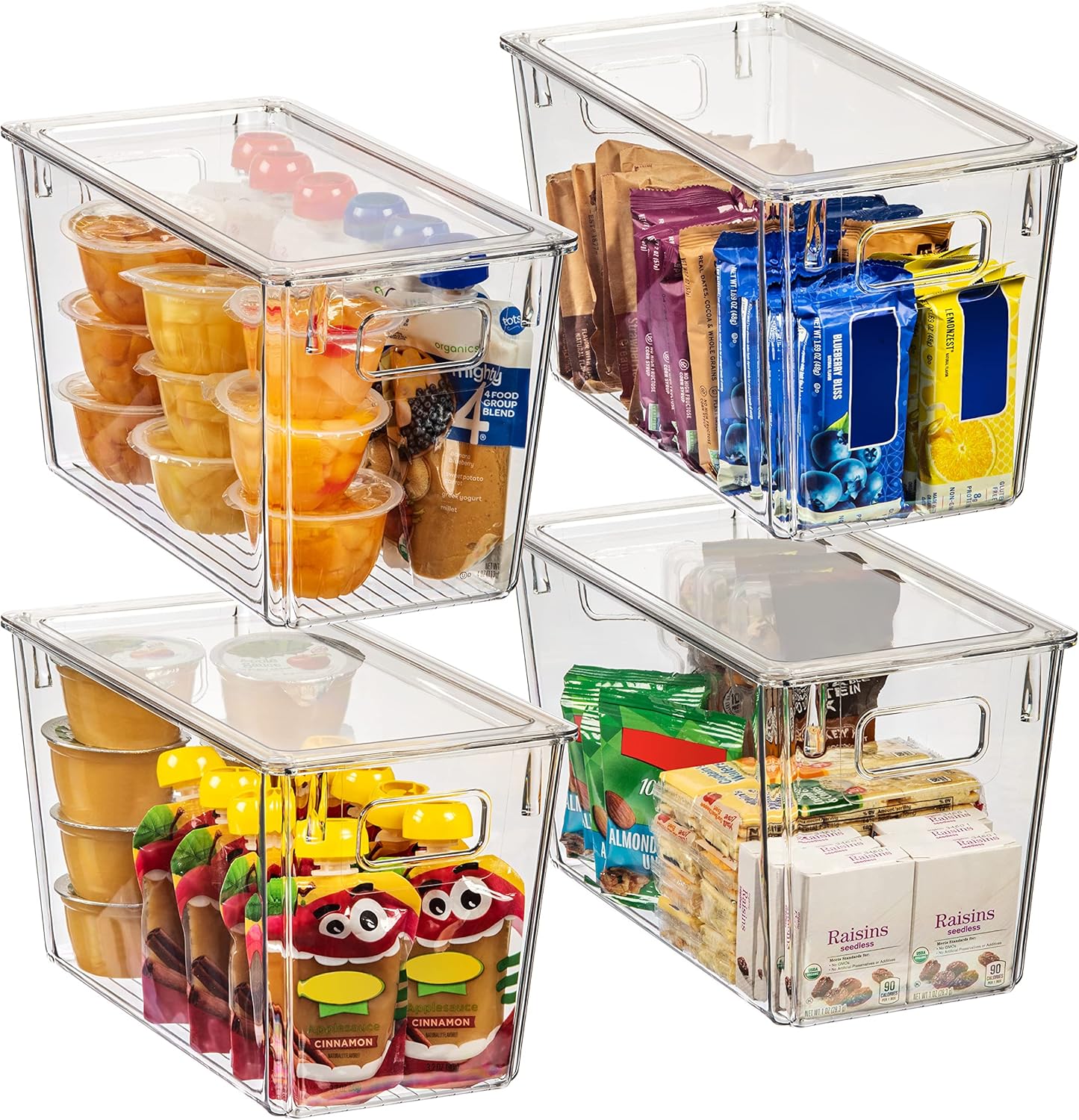 Thumbnail 6 de CLEARSPACE Clear Plastic Storage Bins with Lids XL (12.5 x 12.5 x 7) for Pantry, Fridge, and Cabinets