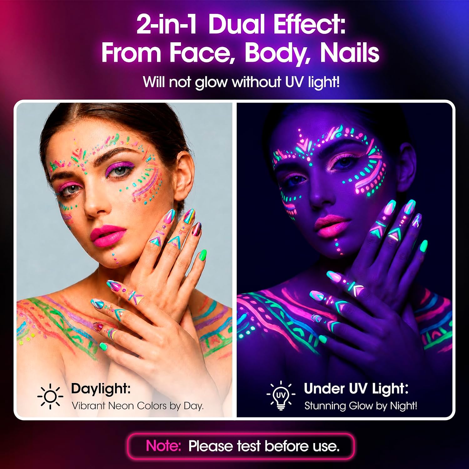 Detalle de Gellen Face and Body Paint Pens, 10 Colors