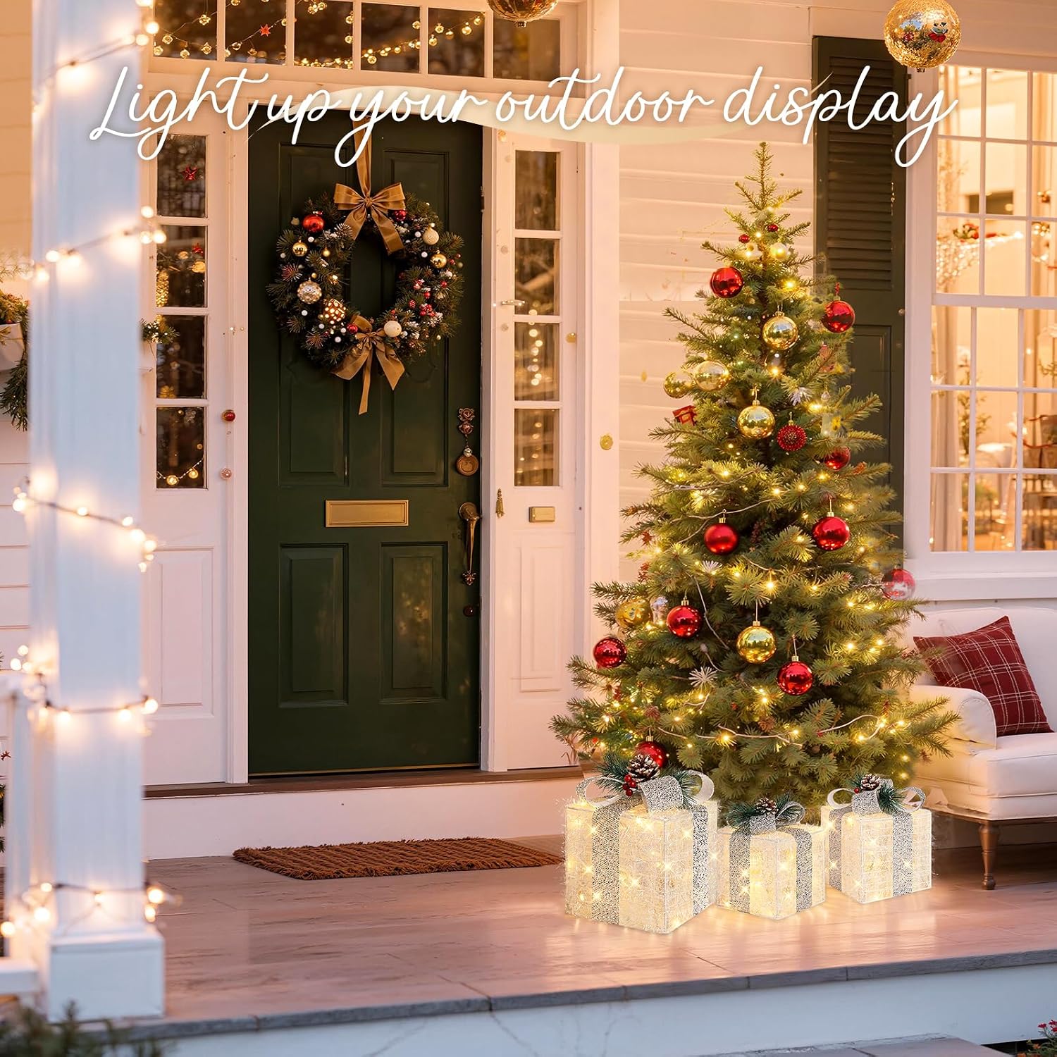 Thumbnail 6 de Towponics Lighted Christmas Gift Boxes, 60 LEDs