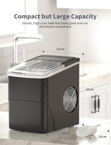 Detalle de Ice Maker Machine Counter Top by Vpcok Direct – Ready in 6–13 Minutes, 12kg Daily Capacity