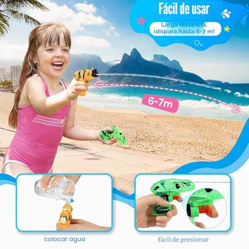 Thumbnail 5 de Gontence Pack de 12 Pistolas de Agua: pequeñas, potentes y listas para la playa