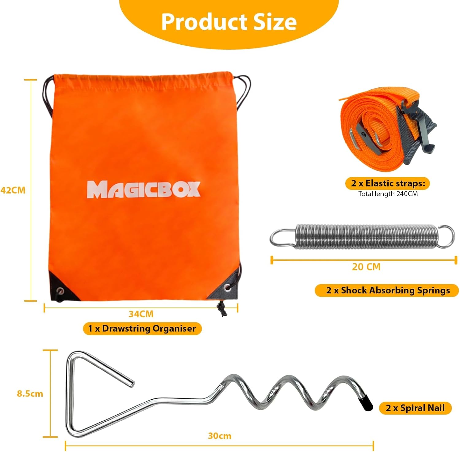 Detalle 2 de Magicbox Awning Storm Strips Kit: Complete Universal Tie Down for Caravan Awnings