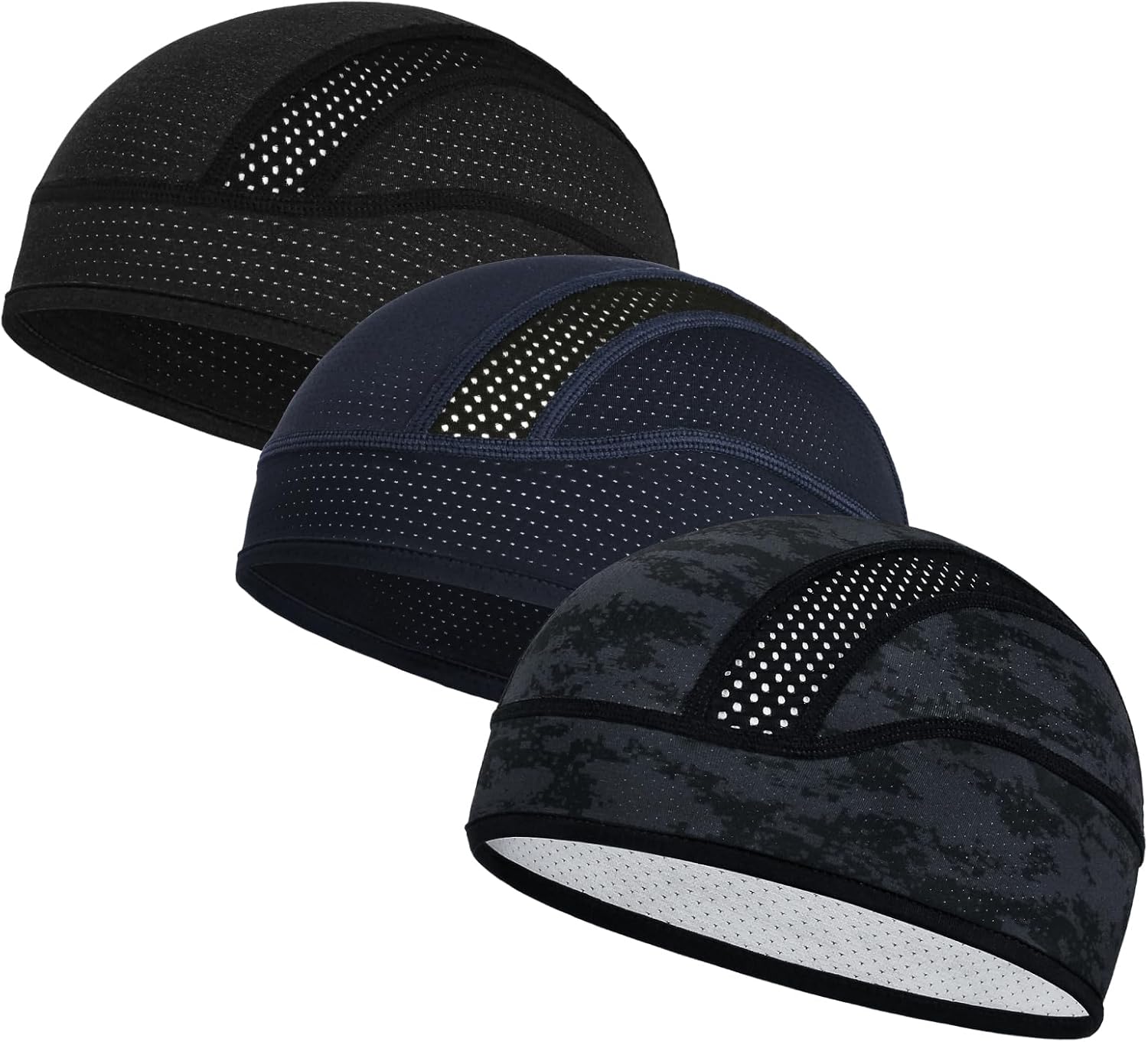 Skull Cap Helmet Liner Beanie: Cooling Mesh Under-Helmet Cap for Men & Women
