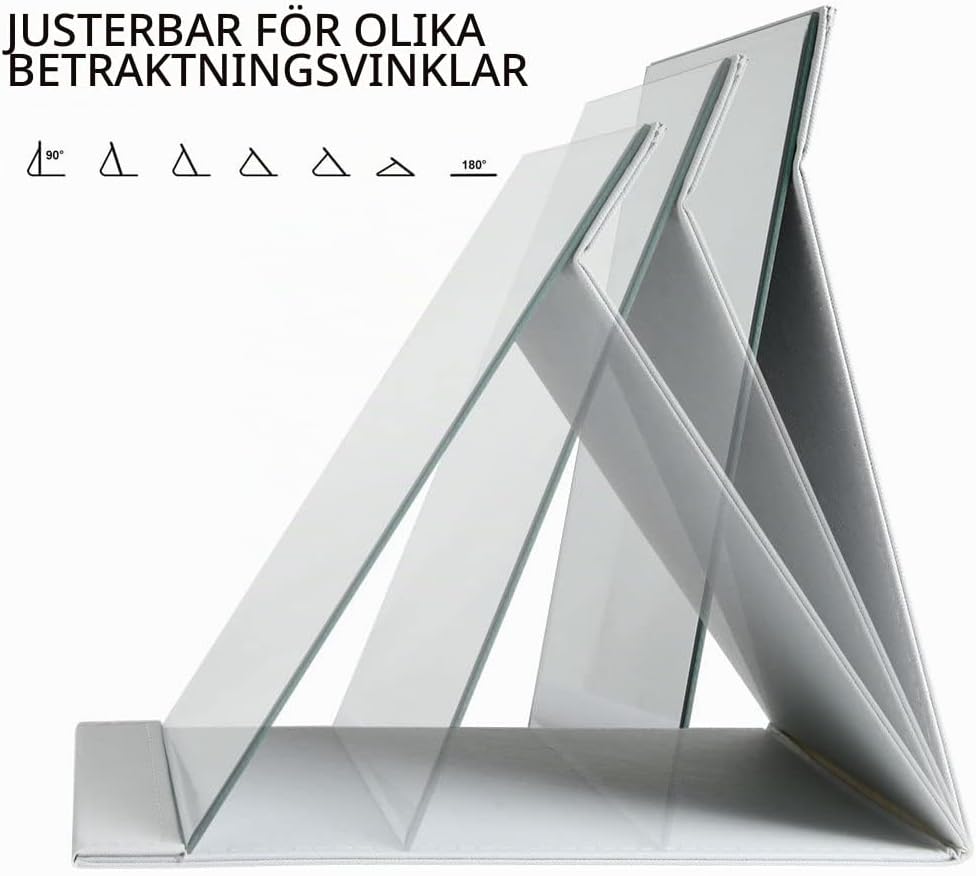 Thumbnail 3 de OSDUE extra stor bordsspegel – vikbar med PU-läder och justerbar vinkel
