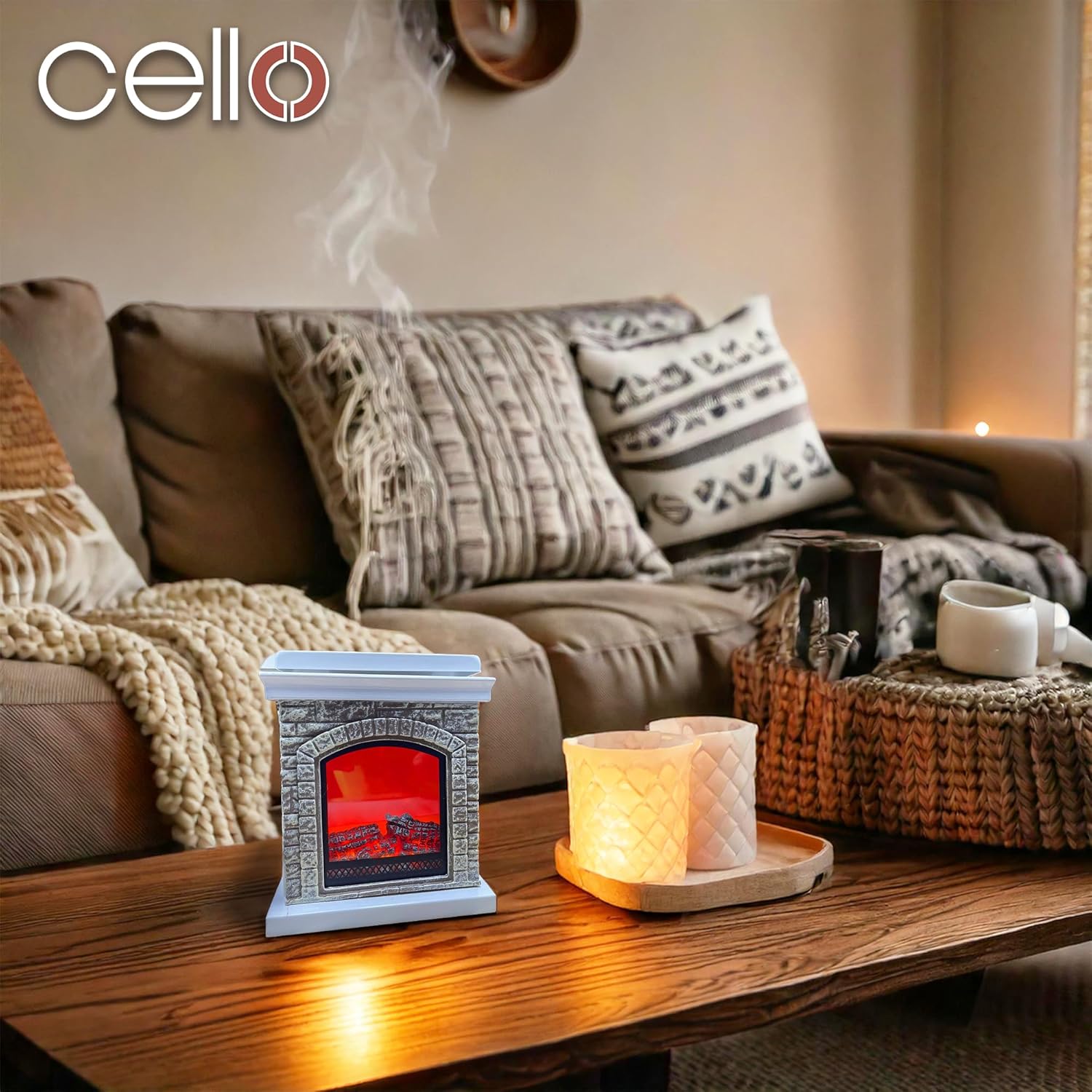 Thumbnail 3 de Electric Wax & Oil Melt Burner Lamp – Nostalgic Mini Fireplace Light (Wax Medallions & Oils compatible)