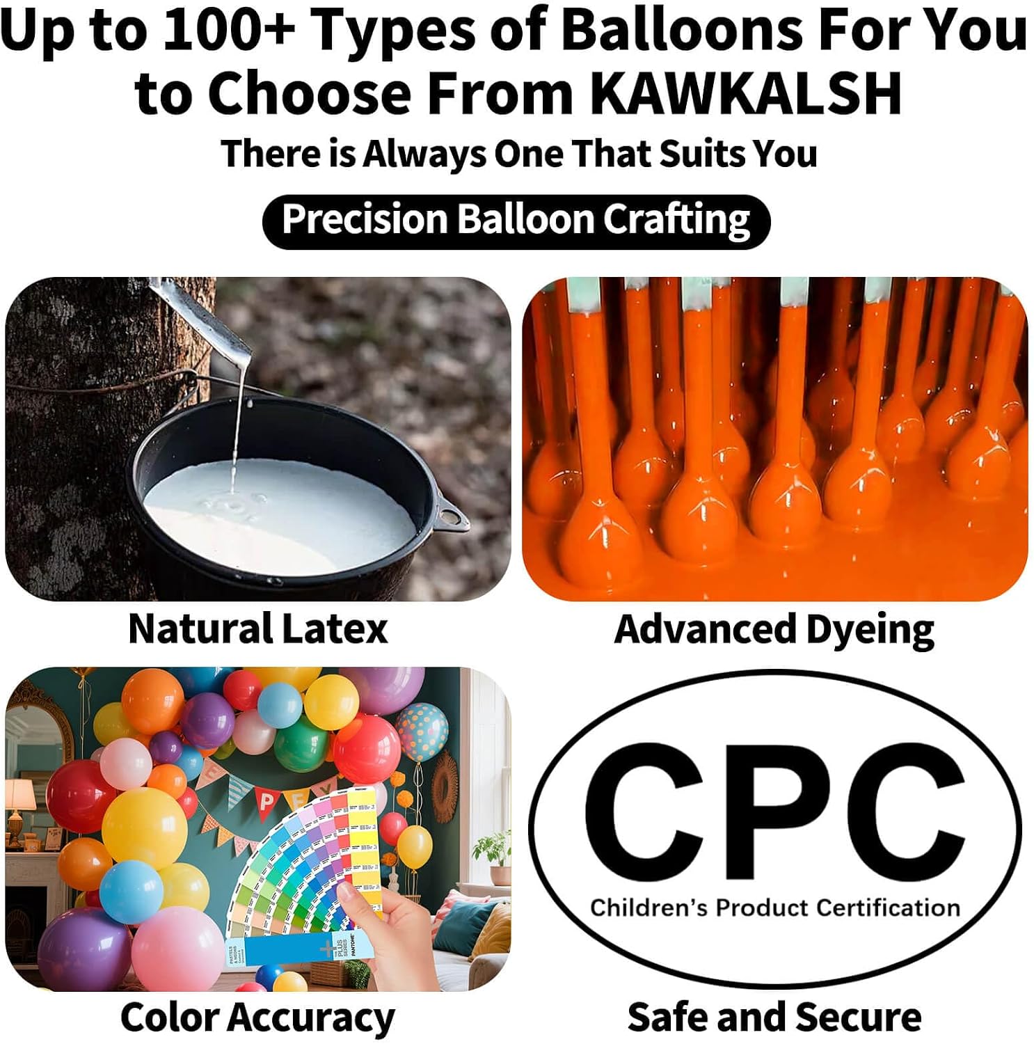 Detalle de KAWKALSH Orange Balloon Arch Kit, 111-Piece Latex Balloons in Three Sizes